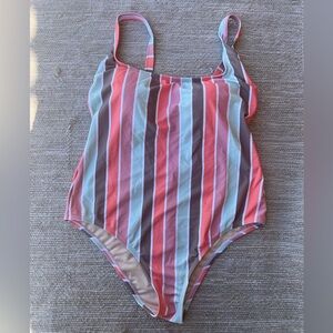 Kona Sol One Piece Stripped Swimming Suit size XL